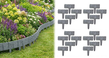 20-pak Plastikhavehegn i Stenlook til Blomsterbede
