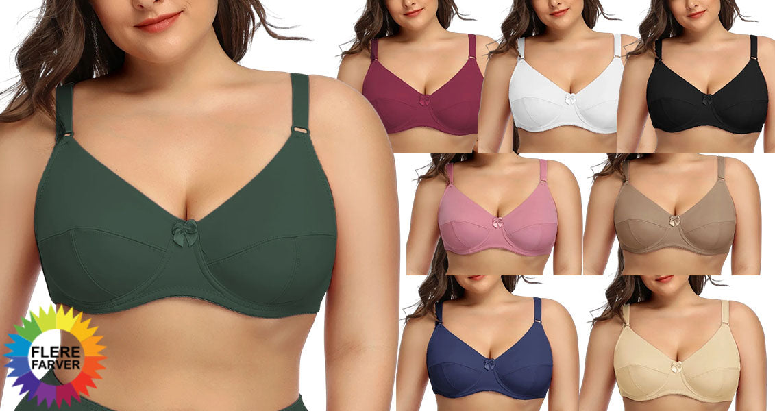 Plus Size Bøjle-BH til Kvinder (Uforet, uden indlæg)