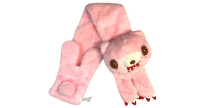 Lyserød Gloomy Bear Plys Halstørklæde