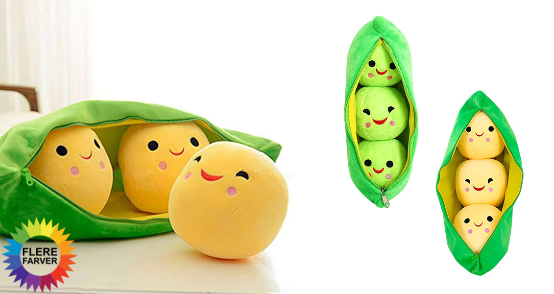 Sød Ærtebælg Plysbamse til Børn