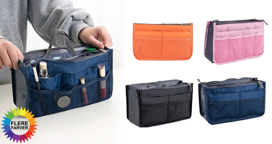 Multifunktionel Bærbar Makeup Taske med Flere Rum