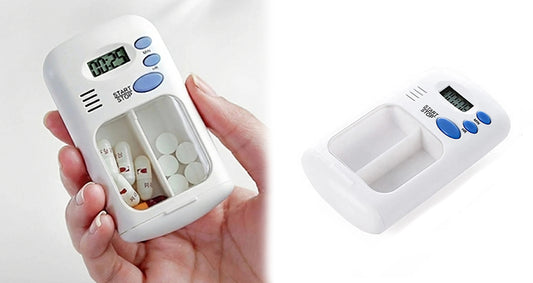 Mini Bærbar Pillepåmindelsesboks med Alarm