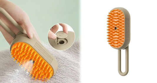 Elektrisk 3-i-1 Kæledyrsbørste med Spray til Hunde og Katte