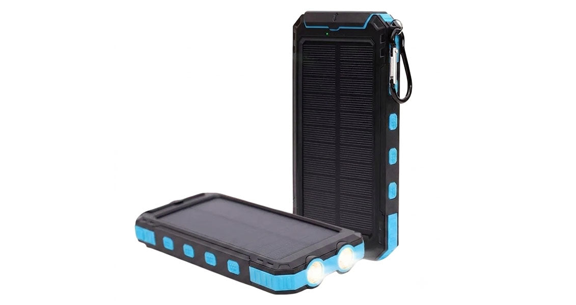 Bærbar Solcelle-Powerbank med Lys