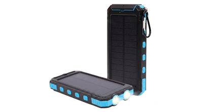 Bærbar Solcelle-Powerbank med Lys