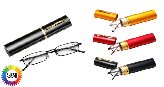 +1,0 til +4,0 Læsebriller til Mænd og Kvinder – Ultralette, Bærbare med Etui