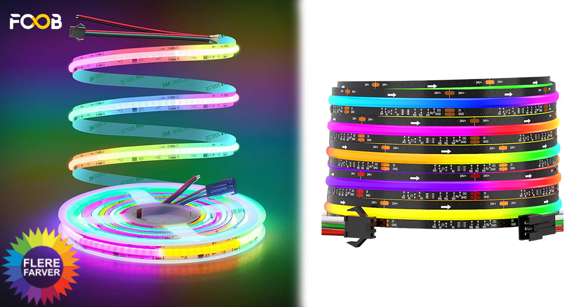 FCOB RGB LED Strip Lys