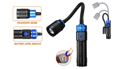 Genopladelig 360° Roterende LED-arbejdslygte