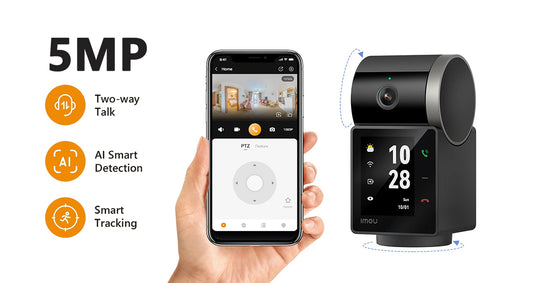 Indendørs WiFi-Sikkerhedskamera med Skærm og Tale