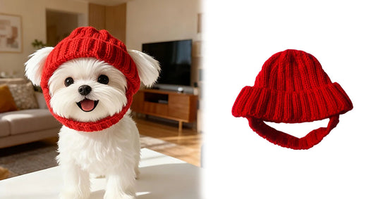 Blød Strikket Hundehue