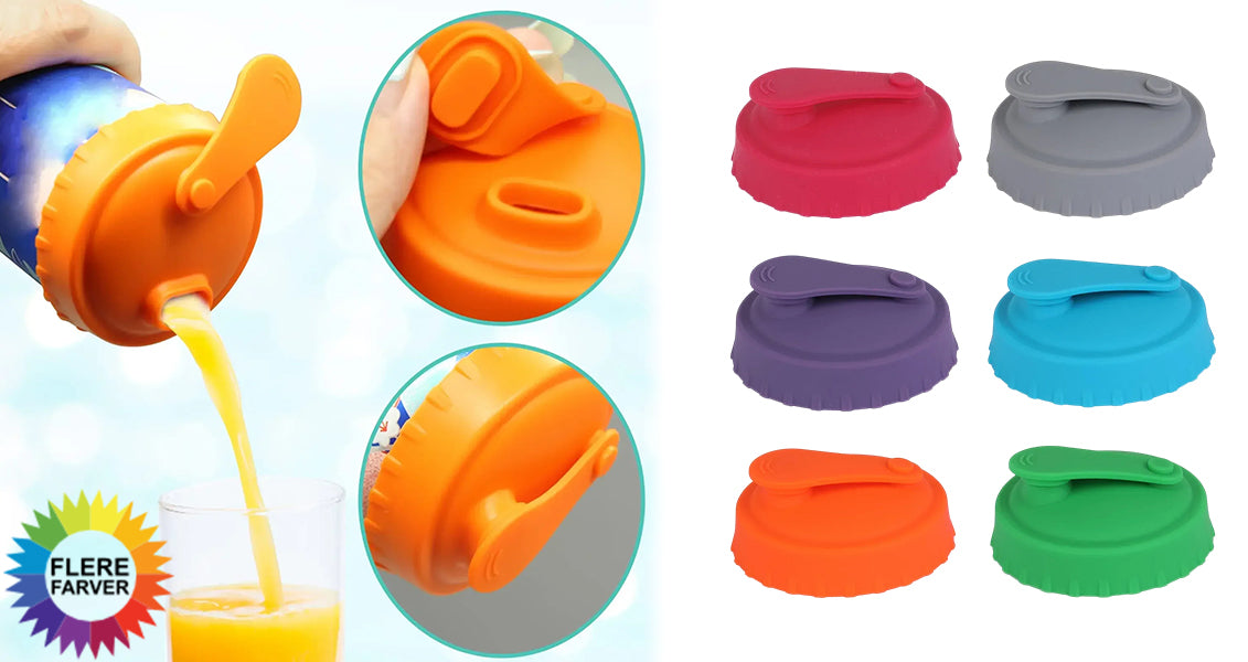Genanvendelige Silikone Dåselåg til Drikkevarer