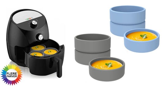 3 Stk. Non-Stick Silikone Æggebægre til Airfryer
