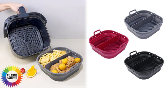 Genanvendelige Silikonebakker til Airfryer 5,5–7,5 L