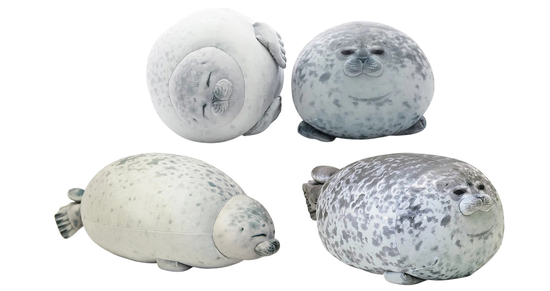 Sød 3D Sæl Plysdyr Blød Pude