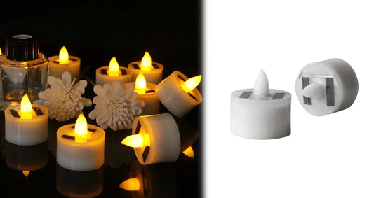 Solcelledrevne LED-flammeløse Lys
