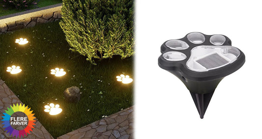 Solcelledrevne LED-Poteaftryk Havelamper