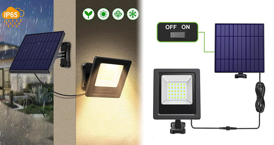 Solcelledrevet Udendørs Vandtæt Væglampe