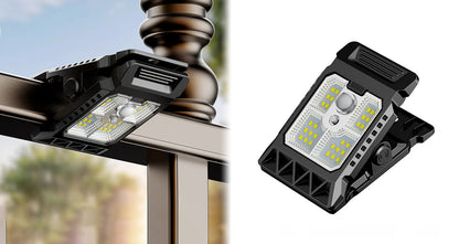 Udendørs Solcelledrevet Klemme LED-bevægelseslys