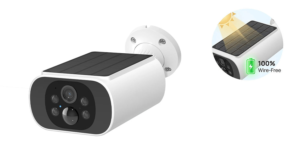 2K WiFi Solcelleovervågningskamera med Farvenatsyn