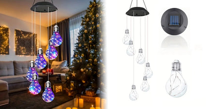 Farverige Solcelledrevne LED-Vindklokkelys