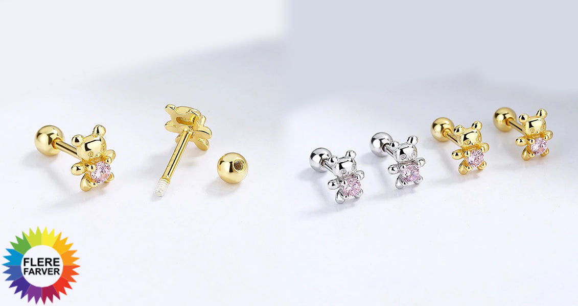 Sterlingsølv Bjørne Ørestikker til Kvinder