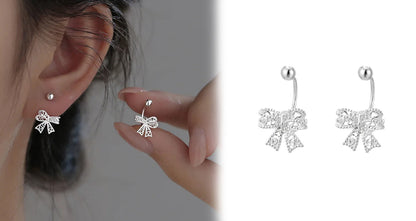 Sølv Sløjfe Ørestikker til Kvinder