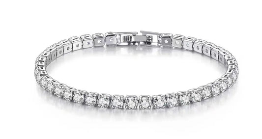 Dame Tennisarmbånd i Sølv med Zirkon