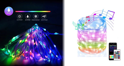 Smarte Bluetooth RGB LED-lyskæde