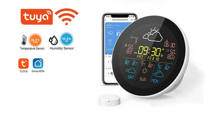 Smart WiFi Vejrstation med LCD-Skærm