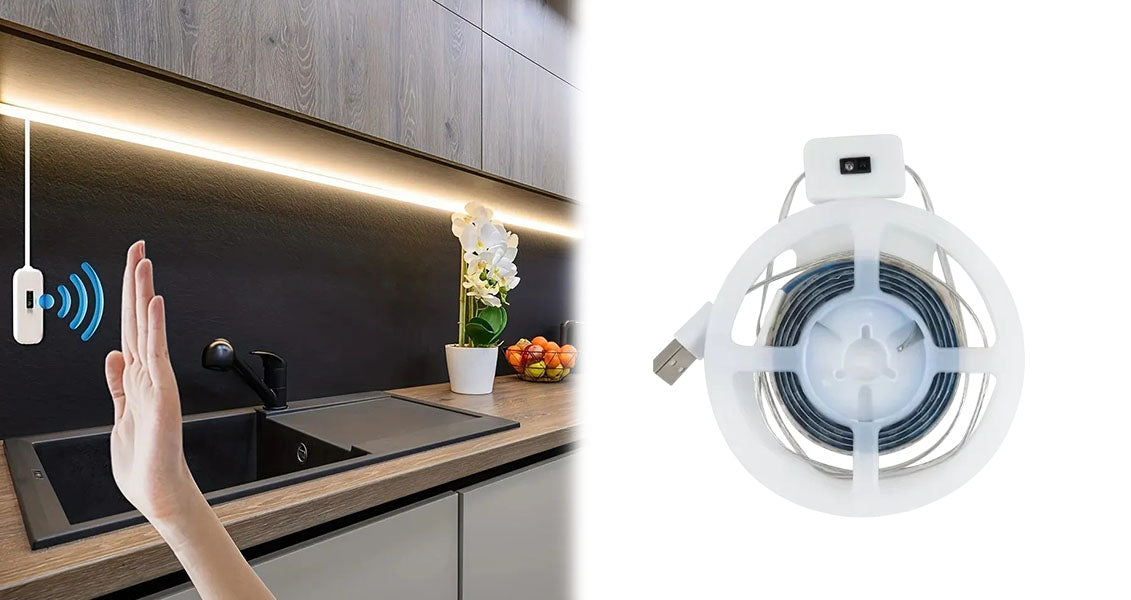 2m/3m/5m USB LED-Lysstrimmel med Bevægelsessensor
