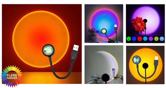 USB Solnedgang Regnbue LED Stemningsnatlys