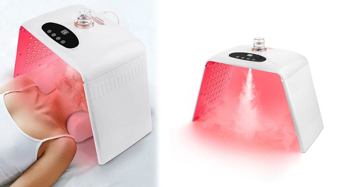 7-Farvet LED-Ansigtslampe med Lysterapi og Nanospray