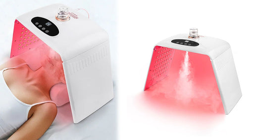 7-Farvet LED-Ansigtslampe med Lysterapi og Nanospray