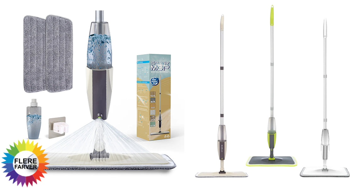 Spraymop- og Kostesæt med Mikrofiberklude