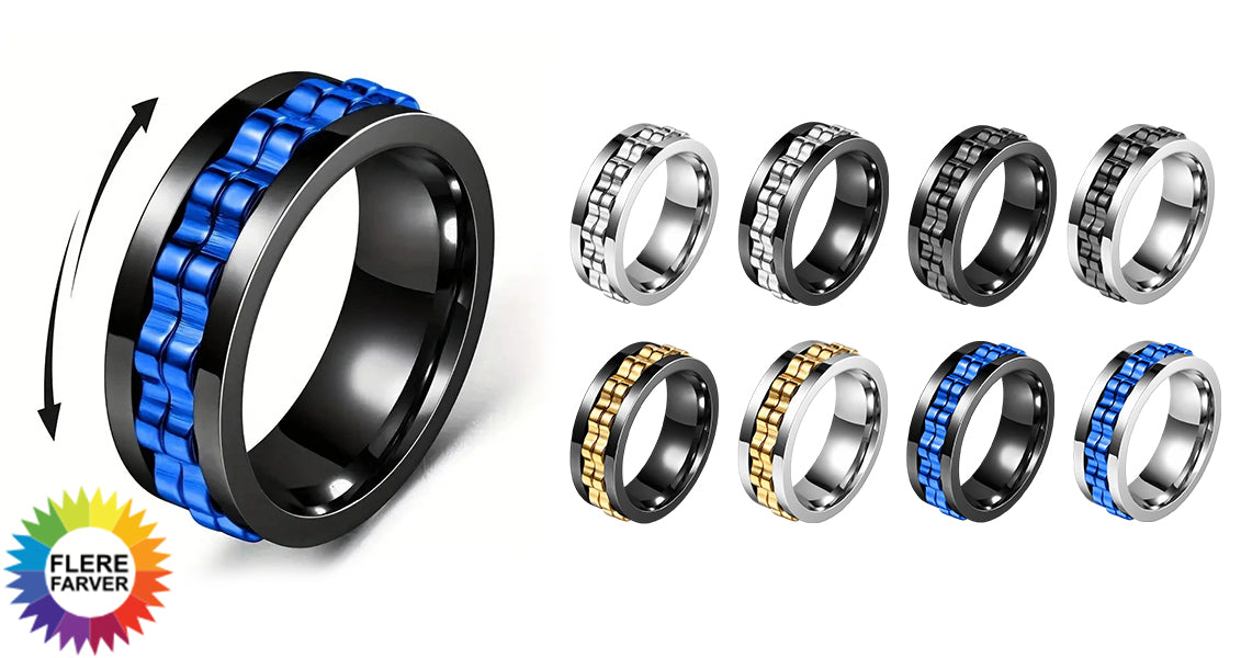 Roterende Antistress-ring i Rustfrit Stål