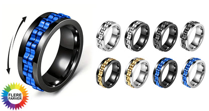 Roterende Antistress-ring i Rustfrit Stål