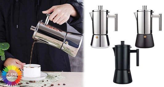 Espressomaskine i Rustfrit Stål Moka-Kande