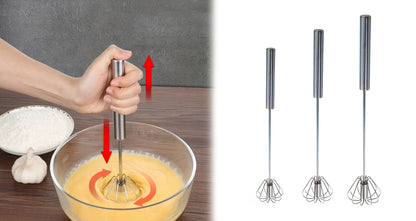 Semi-automatisk Æggepisker i Rustfrit Stål