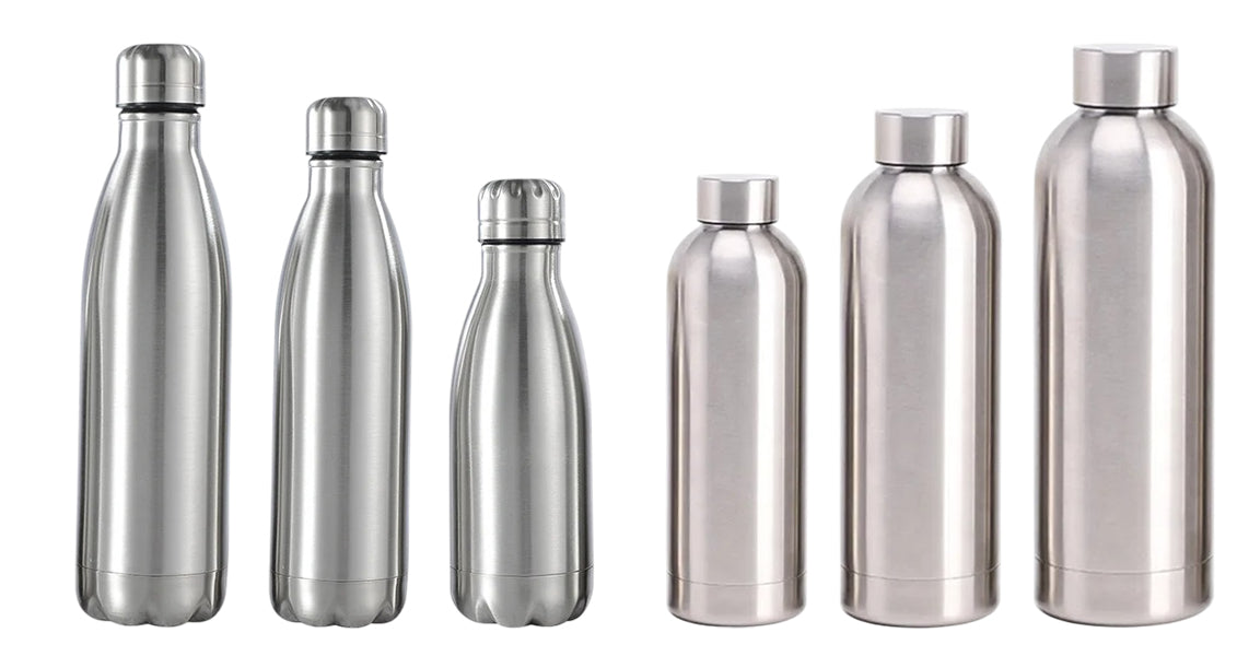 Vandflaske i Rustfrit Stål til Sport og Rejser - 500, 750, 1000ml