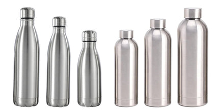 Vandflaske i Rustfrit Stål til Sport og Rejser - 500, 750, 1000ml