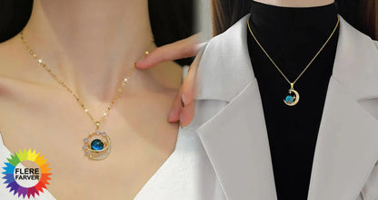 Stjerne- og Månevedhæng Halskæde til Kvinder