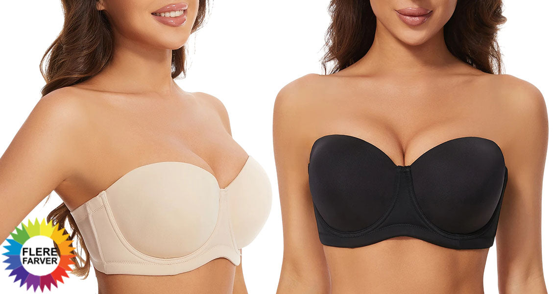 Plus Size Stropløs Push-Up BH til Stor Barm