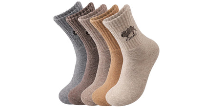 5 Par Tykke Varme Uldsokker