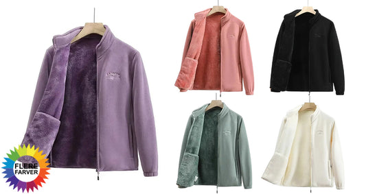 Tyk Fleece Vinterjakke med Lynlås til Kvinder