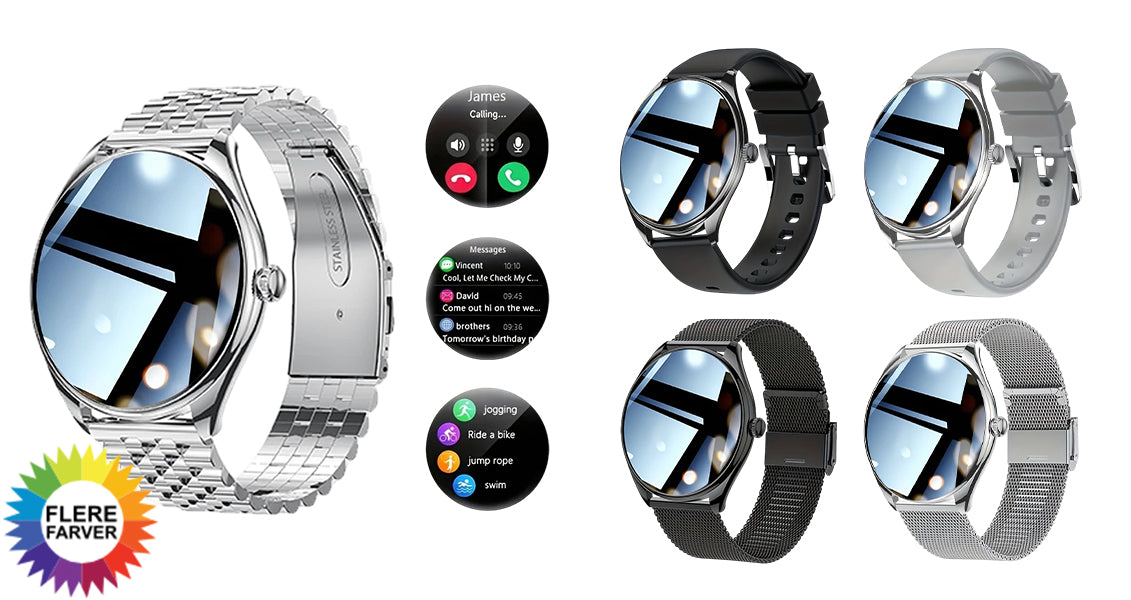 Ultratynd Smartwatch med Bluetooth-opkald