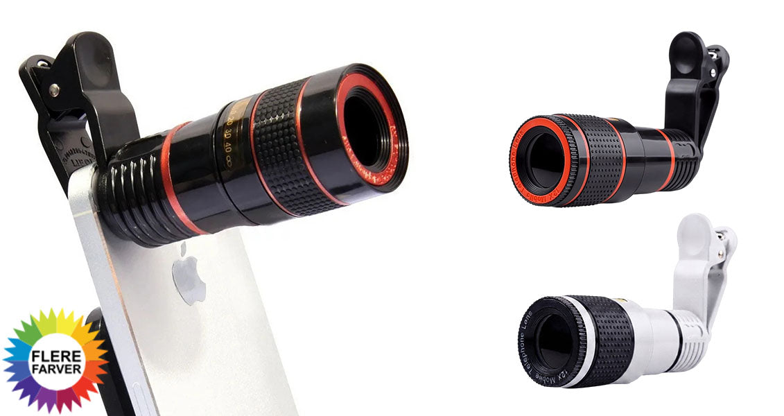 Universel HD Telelinse med Zoom til Smartphones