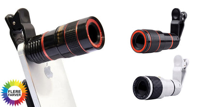 Universel HD Telelinse med Zoom til Smartphones