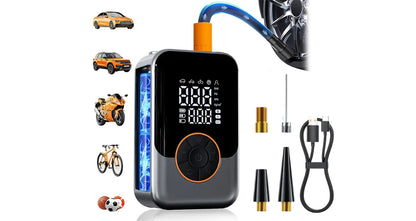 Bærbar Mini Elektrisk Dækpumpe Trådløs Luftpumpe