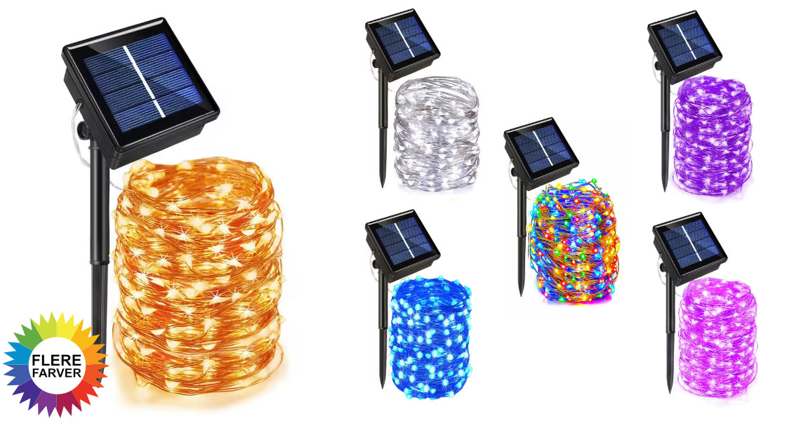 3m / 10m / 20m / 22m / 30m / 32m Vandtætte Solcelledrevne LED Lyskæder