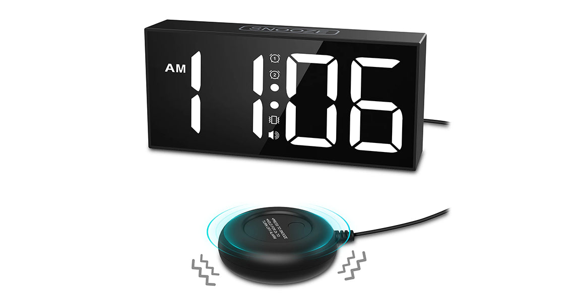 Højt Vibrerende Vækkeur med Sengeshaker